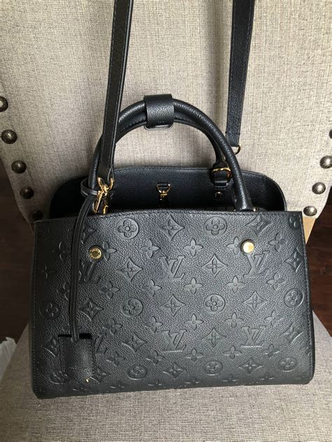 lv montaigne mm black leather|montaigne bag review.